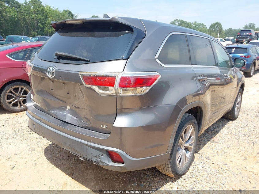 Vin: 5tdzkrfh7fs051455, lot: 46247238, toyota highlander le plus v6 20154