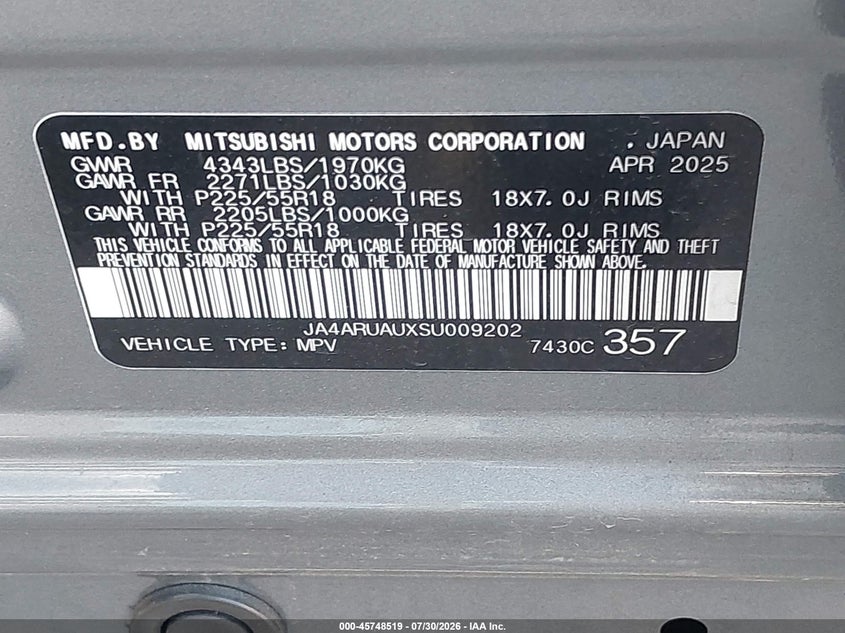 2025 MITSUBISHI OUTLANDER SPORT 2.0 TRAIL EDITION AWC · Фото 9