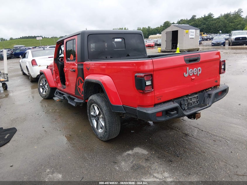 Vin: 1c6hjtfg1ll145743, lot: 46247254, jeep gladiator overland 4x4 20203