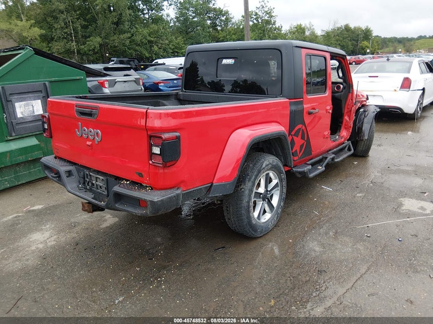 Vin: 1c6hjtfg1ll145743, lot: 46247254, jeep gladiator overland 4x4 20204