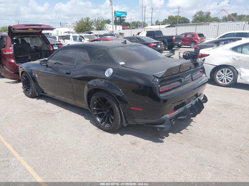 Vin: 2c3cdzfj5jh204834, lot: 46247438, dodge challenger r/t scat pack 20183