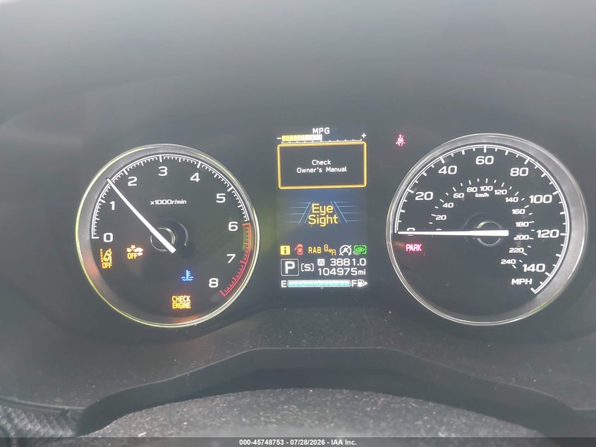 2019 SUBARU FORESTER auction photo 7