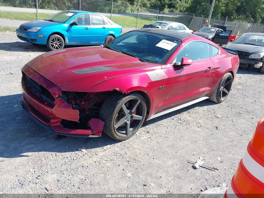 Vin: 1fa6p8cf4f5404702, lot: 46247485, ford mustang gt premium 20152