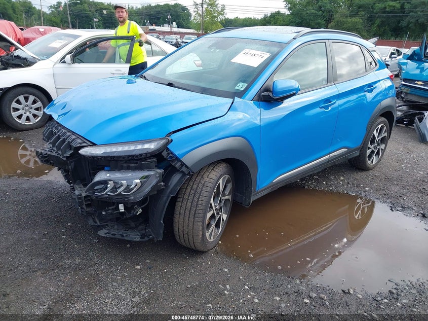 Vin: km8k5ca30nu861713, lot: 46247496, hyundai kona limited 20222
