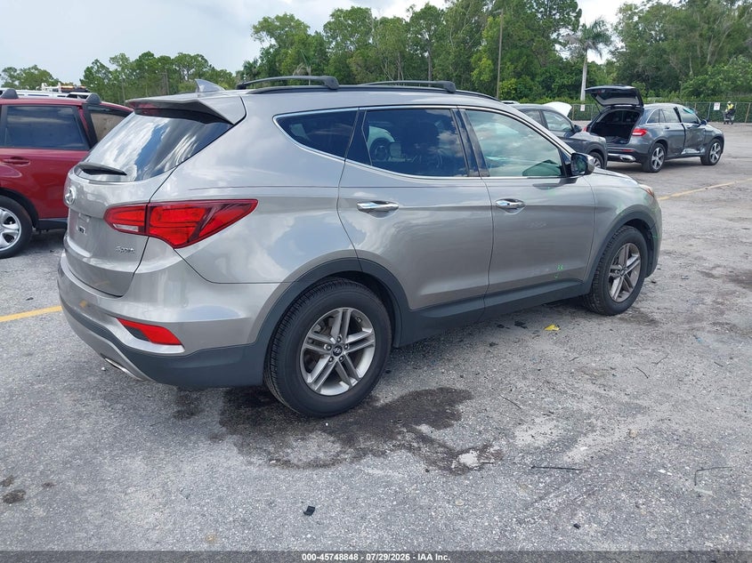 Vin: 5xyzu3lb5jg515467, lot: 46247570, hyundai santa fe sport 2.4l 20184