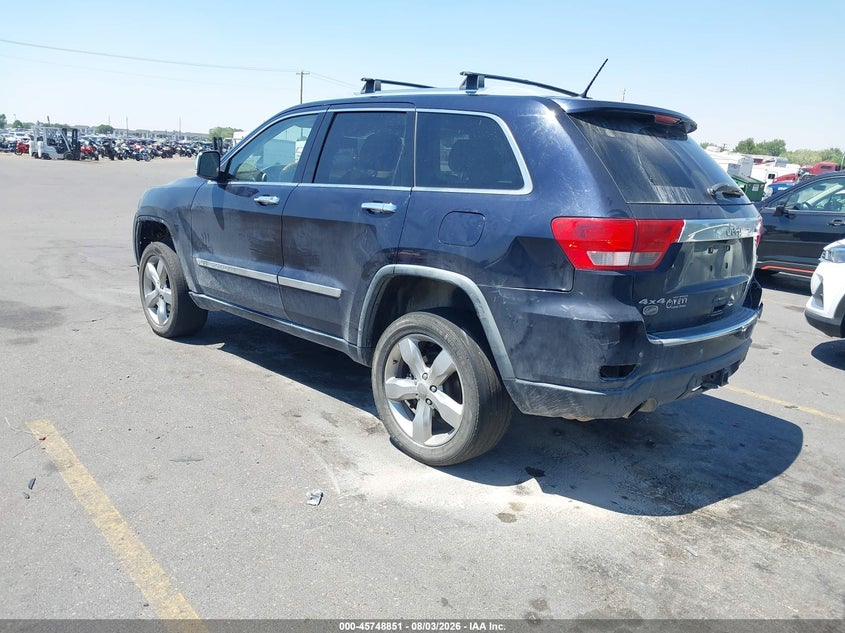 Vin: 1j4rr6gt2bc560226, lot: 46247573, jeep grand cherokee overland 20113