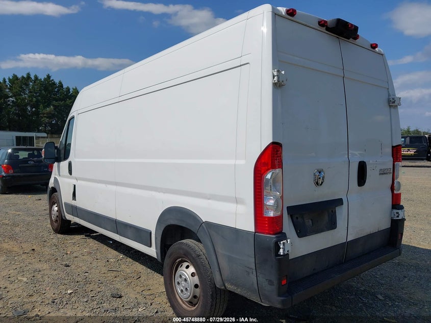 Vin: 3c6lrvdg8pe588441, lot: 46247602, ram promaster 2500 high roof 159 wb 20233