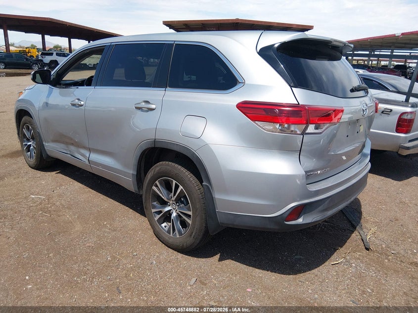 Vin: 5tdbzrfh6js821523, lot: 46247604, toyota highlander le 20183
