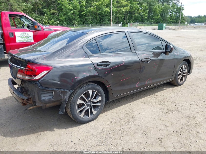 Vin: 2hgfb2f82eh532545, lot: 46247760, honda civic ex 20144