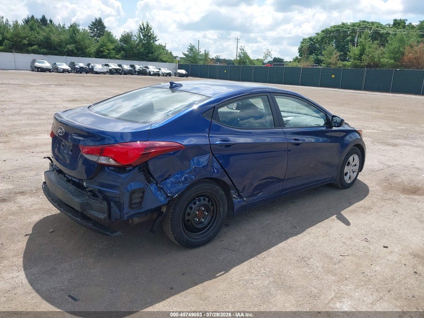 Vin: 5npdh4ae8gh744163, lot: 46247775, hyundai elantra se 20164