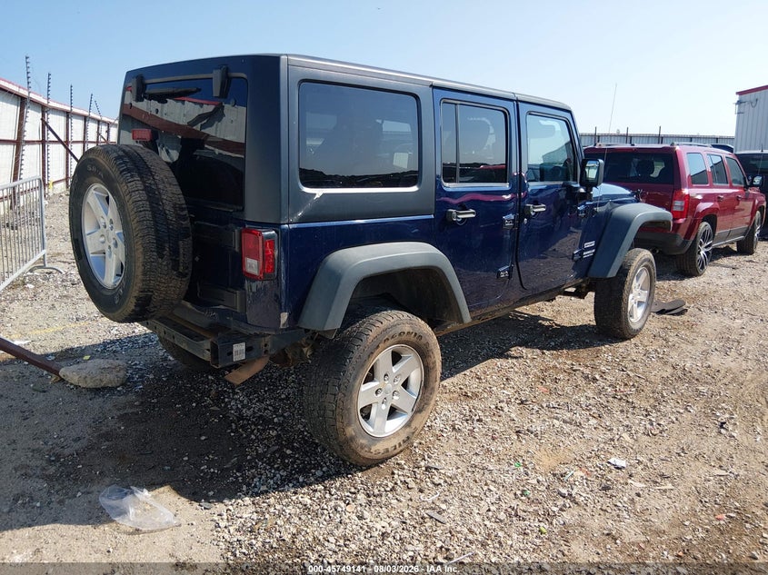 Vin: 1c4hjwdg8dl534863, lot: 46247863, jeep wrangler unlimited sport 20134