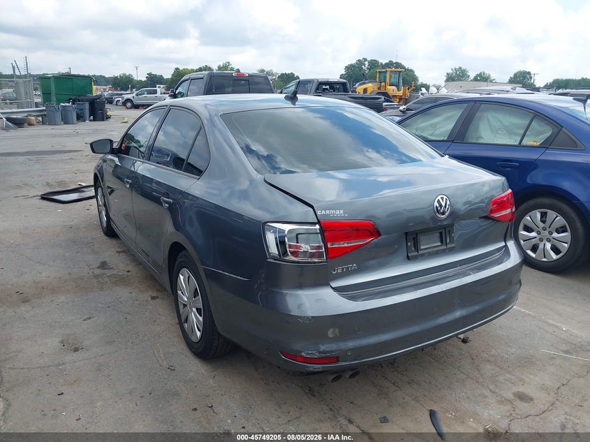 Vin: 3vw2k7ajxfm255230, lot: 46247927, volkswagen jetta 2.0l s 20153