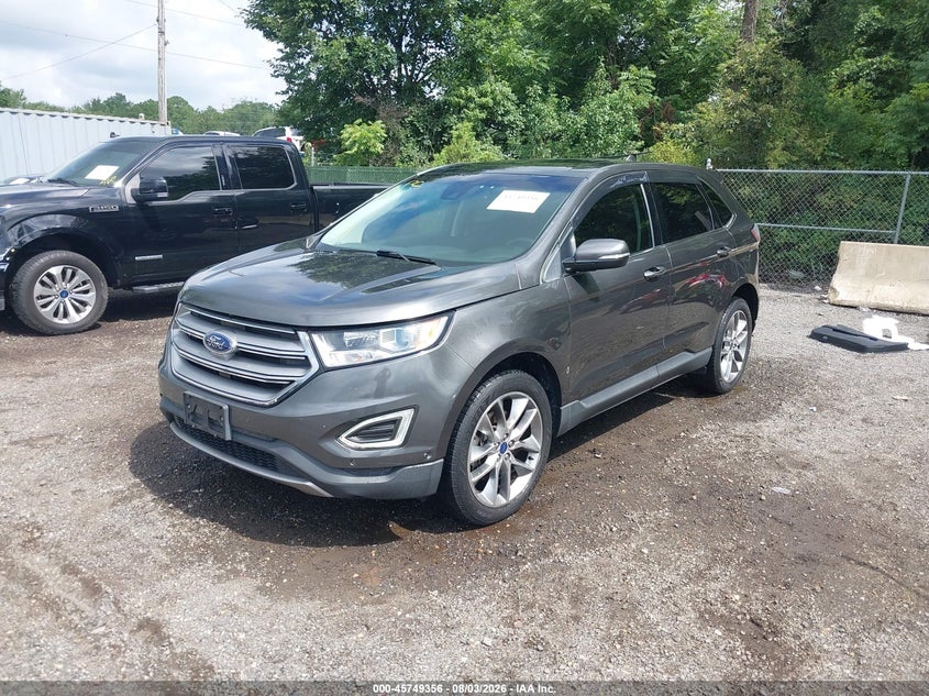Vin: 2fmpk4k94hbb40411, lot: 46248078, ford edge titanium 20172