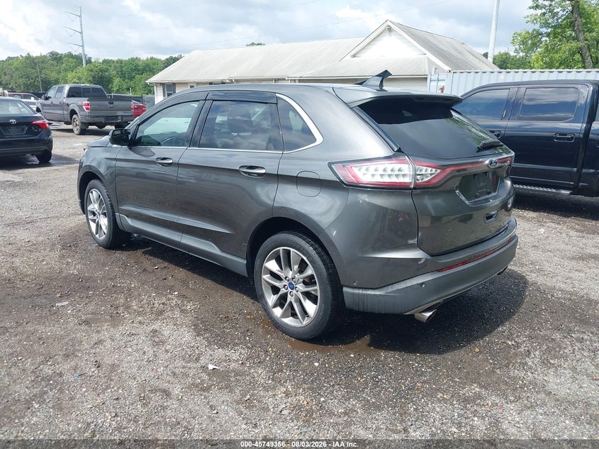 Vin: 2fmpk4k94hbb40411, lot: 46248078, ford edge titanium 20173