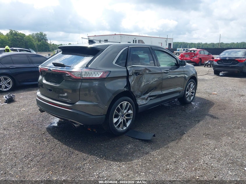 Vin: 2fmpk4k94hbb40411, lot: 46248078, ford edge titanium 20174