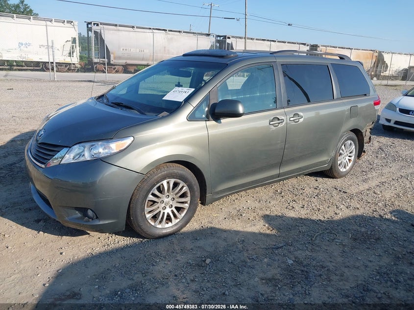Vin: 5tdyk3dc9bs010769, lot: 46248105, toyota sienna xle v6 20112