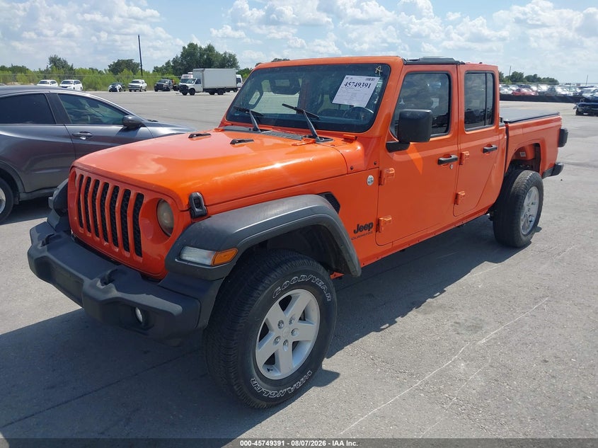 Vin: 1c6hjtag3ll157769, lot: 46248113, jeep gladiator sport s 4x4 20202