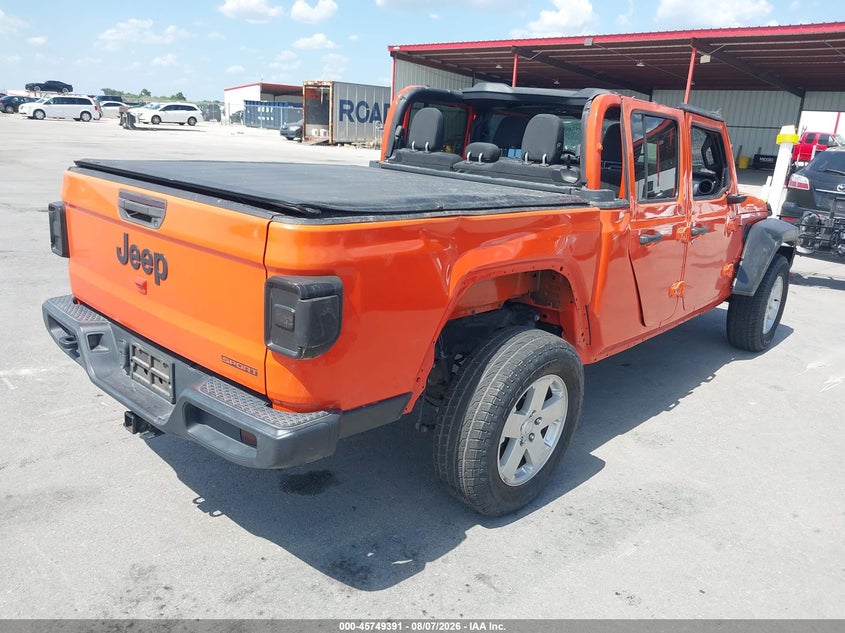 Vin: 1c6hjtag3ll157769, lot: 46248113, jeep gladiator sport s 4x4 20204