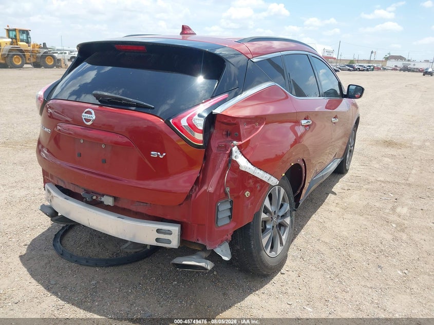 Vin: 5n1az2mg7hn129814, lot: 46248197, nissan murano sv 20174