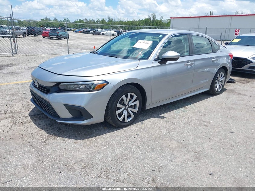 Vin: 2hgfe2f22rh536751, lot: 46248210, honda civic lx 20242