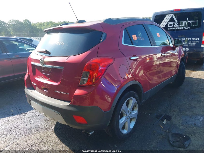 Vin: kl4cjasb8gb568567, lot: 46248261, buick encore 20164