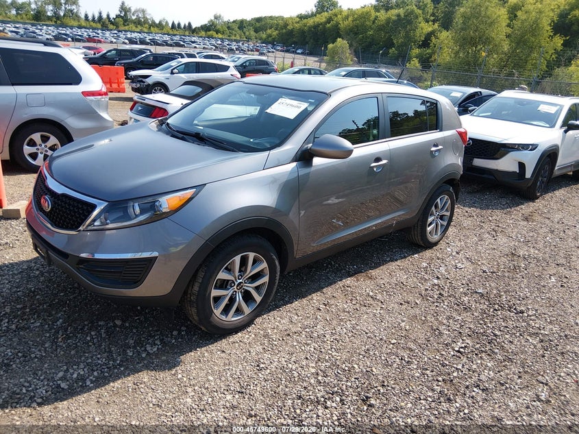 Vin: kndpb3ac2g7872264, lot: 46248322, kia sportage lx 20162