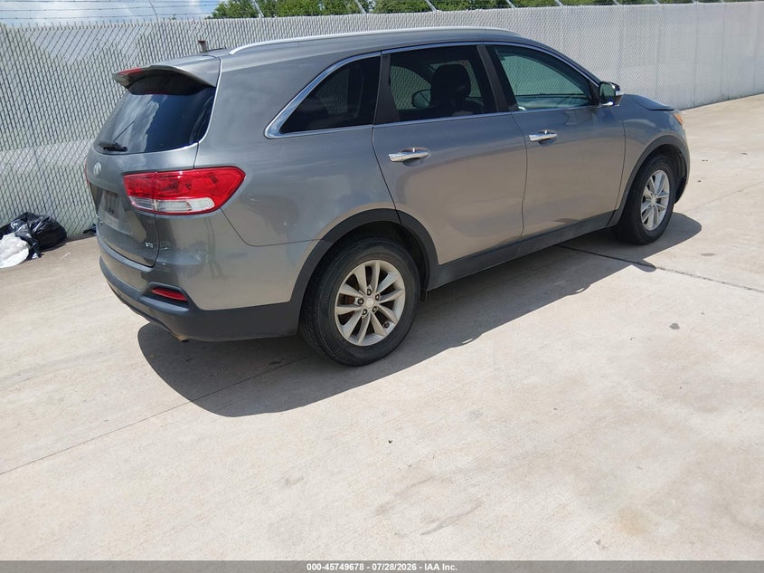 Vin: 5xypg4a50gg114175, lot: 46248400, kia sorento 3.3l lx 20164