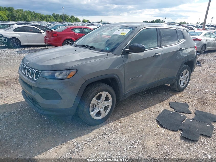 Vin: 3c4njdan3pt537141, lot: 46248489, jeep compass sport 4x4 20232