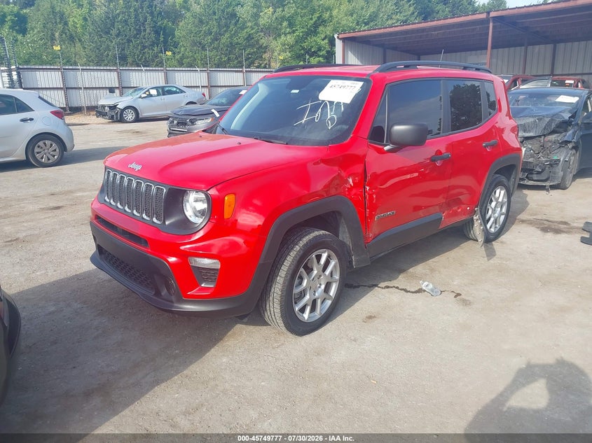 Vin: zacnjbab9lpl25613, lot: 46248500, jeep renegade sport 4x4 20202