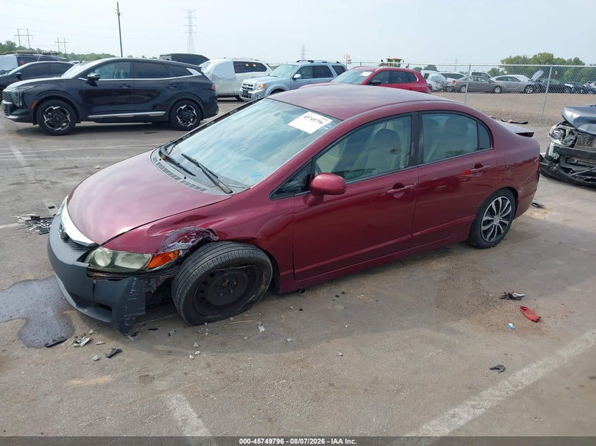 Vin: 2hgfa1f55ah534111, lot: 46248518, honda civic lx 20102