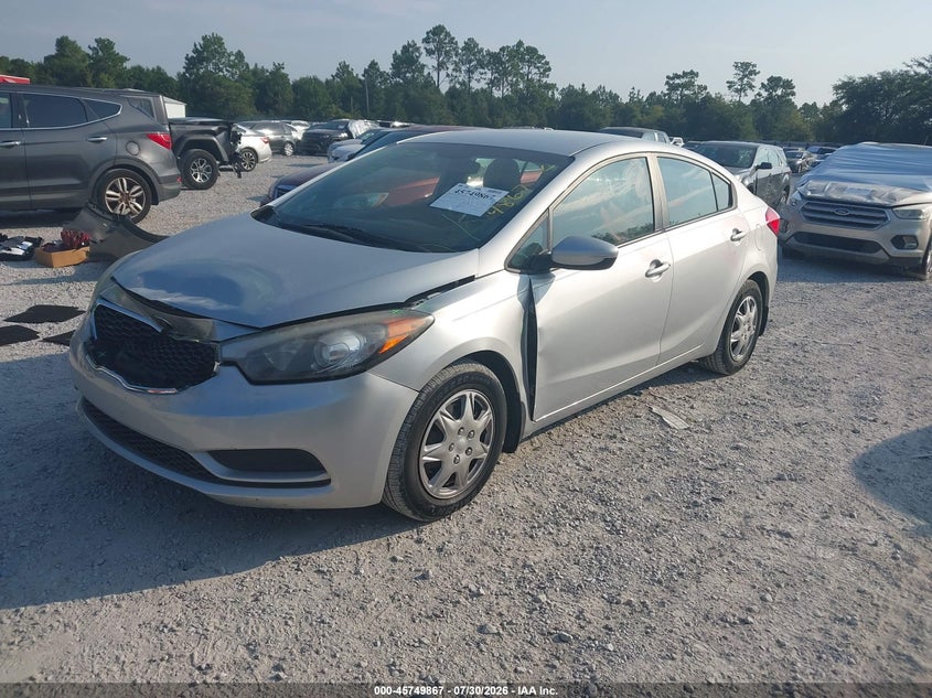 Vin: knafk4a63g5514109, lot: 46248589, kia forte lx 20162