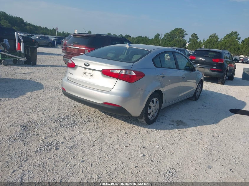 Vin: knafk4a63g5514109, lot: 46248589, kia forte lx 20164