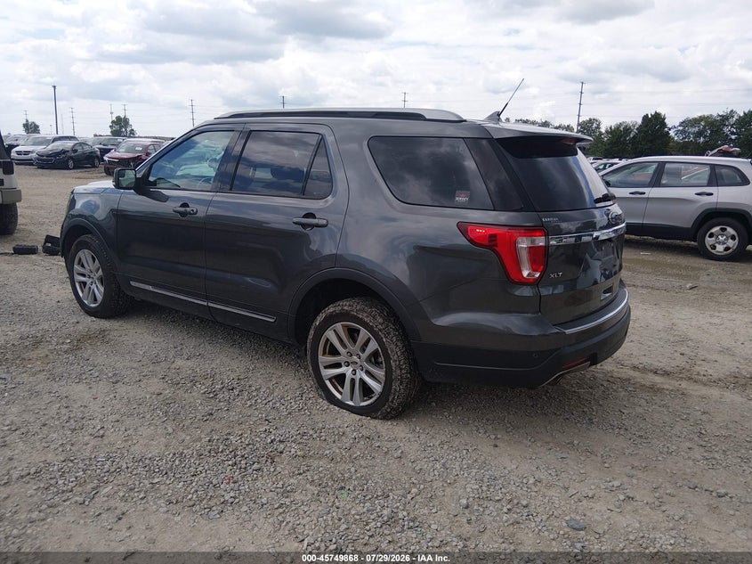 Vin: 1fm5k8d86jgb28679, lot: 46248590, ford explorer xlt 20183