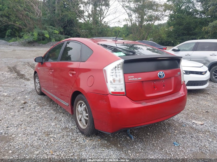 Vin: jtdkn3duxb1440913, lot: 46248647, toyota prius three 20113