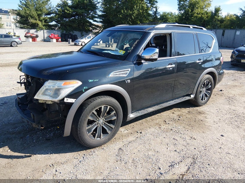 Vin: jn8ay2ne3h9705819, lot: 46248658, nissan armada platinum 20172