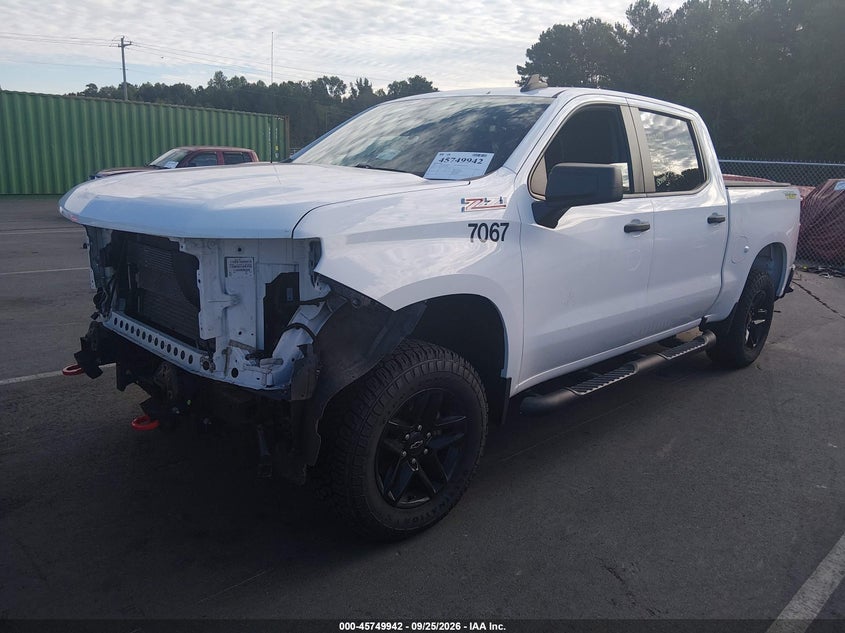 Vin: 1gcpycef5mz164948, lot: 46248664, chevrolet silverado 1500 4wd  short bed custom trail boss 20212