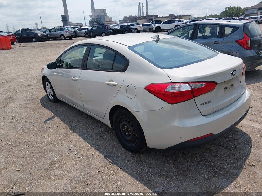 Vin: knafk4a62f5379574, lot: 46248670, kia forte lx 20153