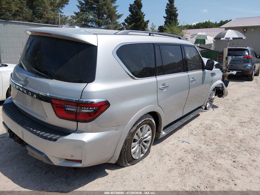 Vin: jn8ay2ad5m9661538, lot: 46248722, nissan armada sv 4wd 20214