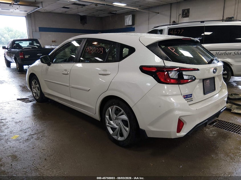 Vin: jf1guabc4r8378780, lot: 46248725, subaru impreza base 5-door 20243
