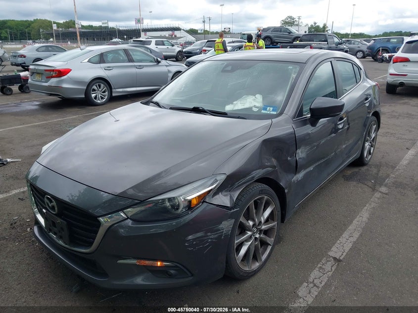 Vin: 3mzbn1m37jm215682, lot: 46248762, mazda mazda3 grand touring 20182