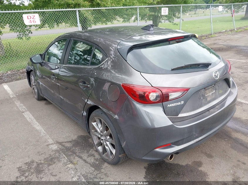Vin: 3mzbn1m37jm215682, lot: 46248762, mazda mazda3 grand touring 20183