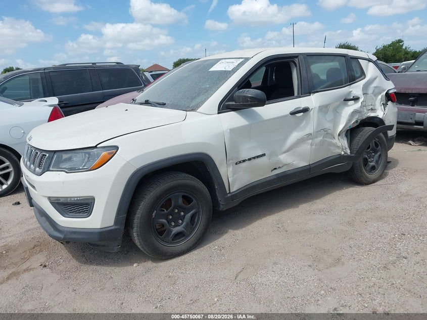 Vin: 3c4njcab1jt328875, lot: 46248791, jeep compass sport fwd 20182