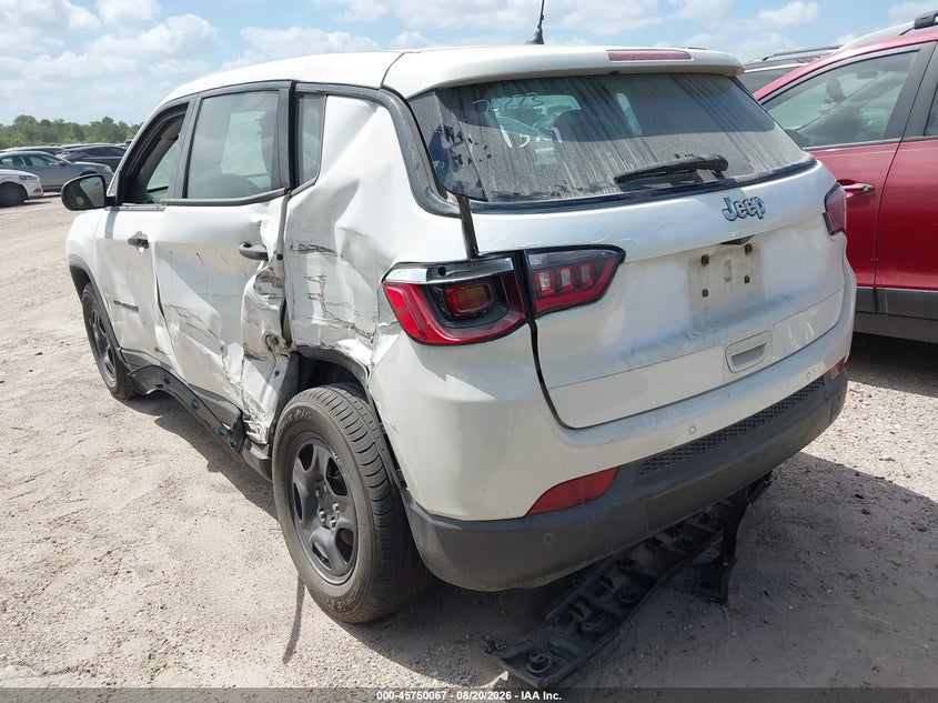 Vin: 3c4njcab1jt328875, lot: 46248791, jeep compass sport fwd 20183