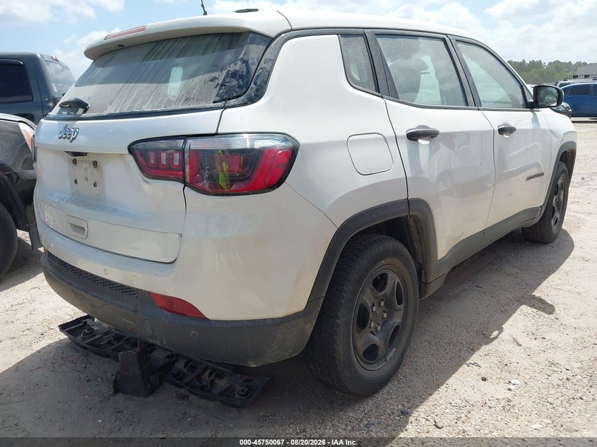 Vin: 3c4njcab1jt328875, lot: 46248791, jeep compass sport fwd 20184