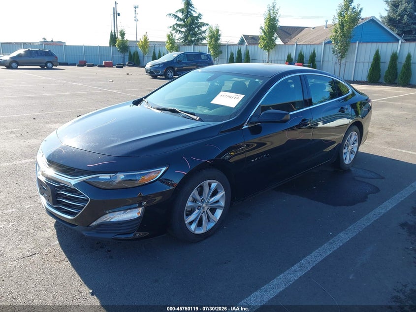 2020 Chevrolet Malibu, Rear, IAAI, VIN 1G1ZD5ST8LF093604 — photo 2
