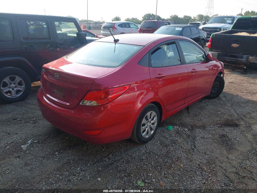 Vin: kmhct4ae7fu881637, lot: 46248971, hyundai accent gls 20154