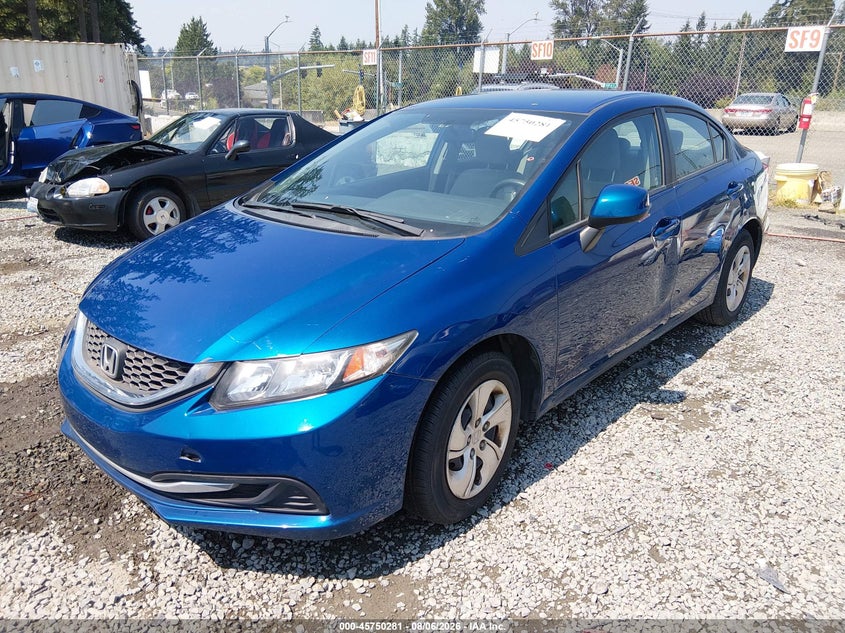 Vin: 19xfb2f57de293976, lot: 46249003, honda civic lx 20132