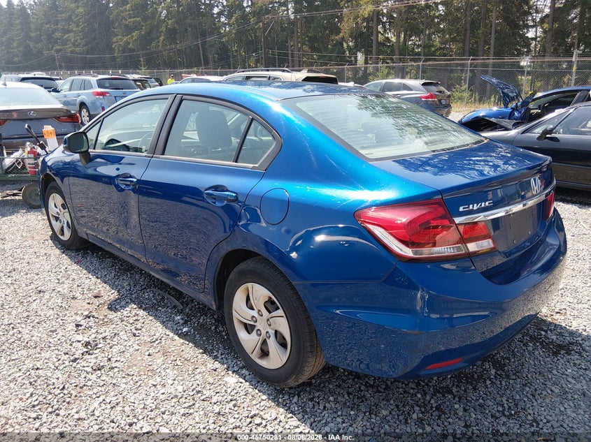 Vin: 19xfb2f57de293976, lot: 46249003, honda civic lx 20133