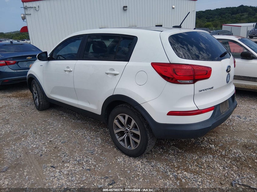 Vin: kndpbcac0g7873557, lot: 46249096, kia sportage lx 20163