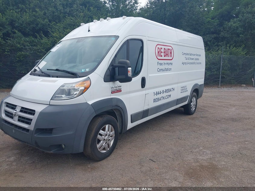 Vin: 3c6trvdg0ee103769, lot: 46249184, ram promaster 2500 high roof 20142